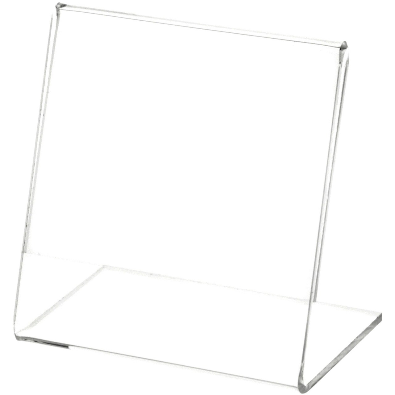 Plymor Clear Acrylic Sign Display / Literature Holder (Angled), 3.5" W x 3.5" H